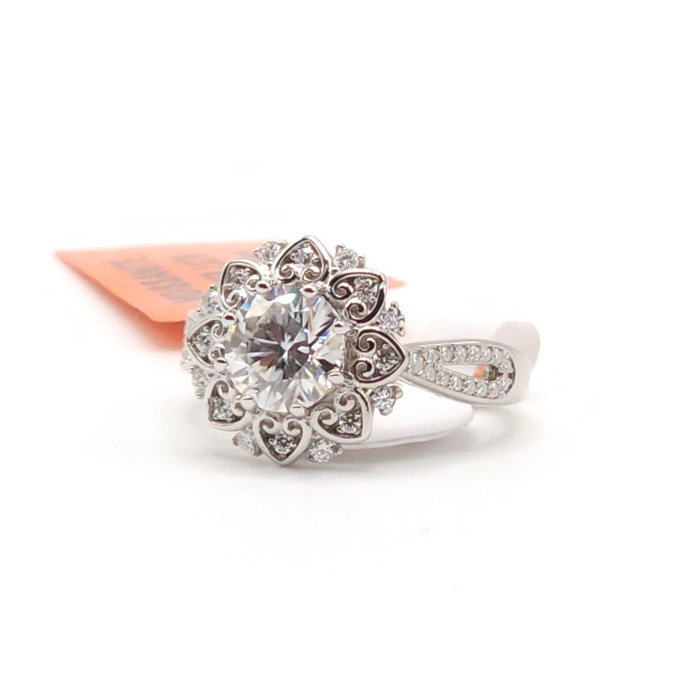 Elegant 2.00 Ctw Moissanite 925 Silver Engagement‎ or Cocktail Ring – Size 6